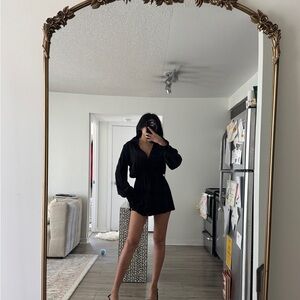 Princess Polly Black Long Sleeve Mini Dress